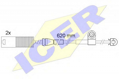 ICER 610396ec -  Сигнализатор, износ тормозных колодок