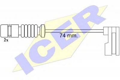 ICER 610397ec -  Сигнализатор, износ тормозных колодок