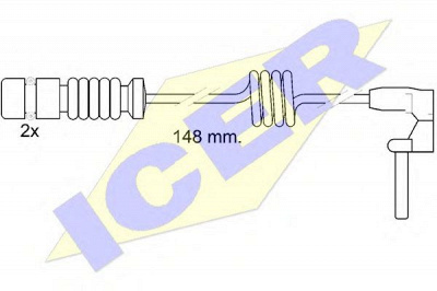 ICER 610398ec -  Сигнализатор, износ тормозных колодок
