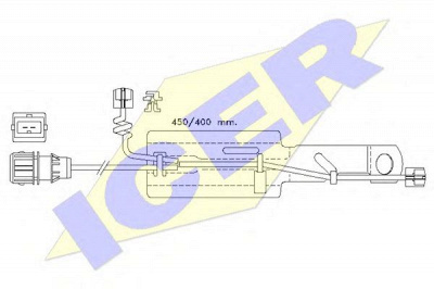 ICER 610430ec -  Сигнализатор, износ тормозных колодок