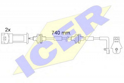 ICER 610446ec -  Сигнализатор, износ тормозных колодок