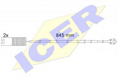ICER 610448ec -  Сигнализатор, износ тормозных колодок