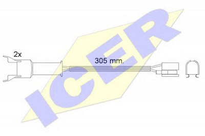 ICER 610449ec -  Сигнализатор, износ тормозных колодок