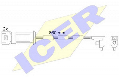 ICER 610450ec -  Сигнализатор, износ тормозных колодок