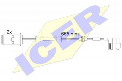 ICER 610451ec -  Сигнализатор, износ тормозных колодок