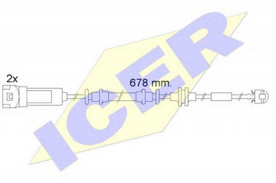 ICER 610452ec -  Сигнализатор, износ тормозных колодок