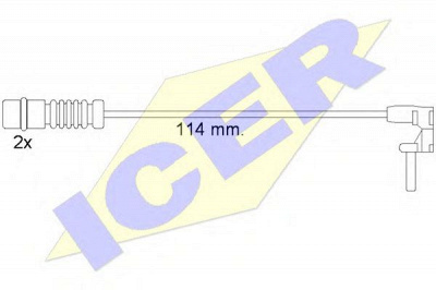 ICER 610454ec -  Сигнализатор, износ тормозных колодок