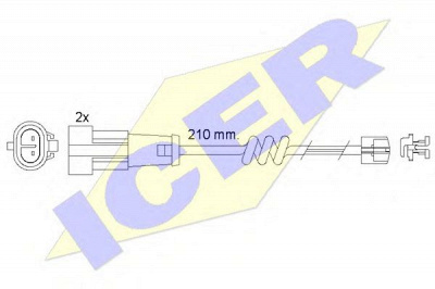 ICER 610471ec -  Сигнализатор, износ тормозных колодок