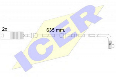 ICER 610474ec -  Сигнализатор, износ тормозных колодок