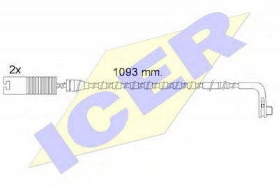 ICER 610475ec -  Сигнализатор, износ тормозных колодок