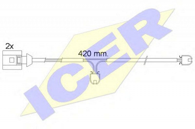 ICER 610476ec -  Сигнализатор, износ тормозных колодок
