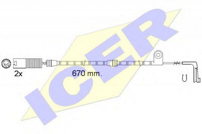 ICER 610478ec -  Сигнализатор, износ тормозных колодок