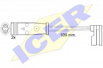 ICER 610483ec -  Сигнализатор, износ тормозных колодок