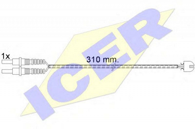 ICER 610496c -  Сигнализатор, износ тормозных колодок