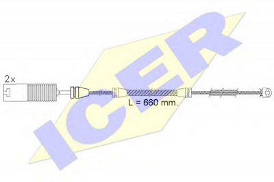 ICER 610497ec -  Сигнализатор, износ тормозных колодок