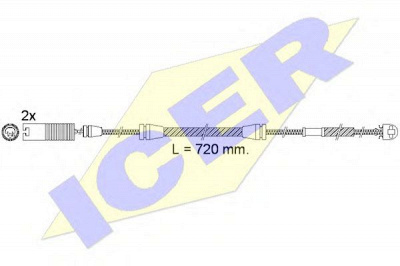 ICER 610498ec -  Сигнализатор, износ тормозных колодок