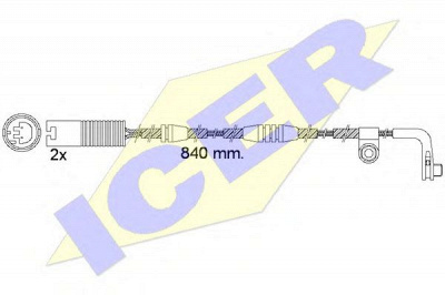 ICER 610502ec -  Сигнализатор, износ тормозных колодок