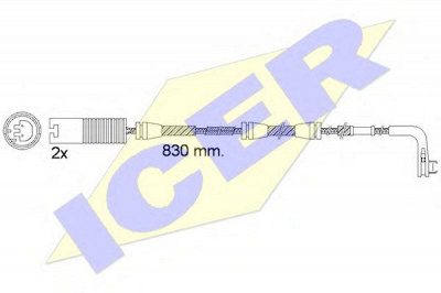 ICER 610503ec -  Сигнализатор, износ тормозных колодок