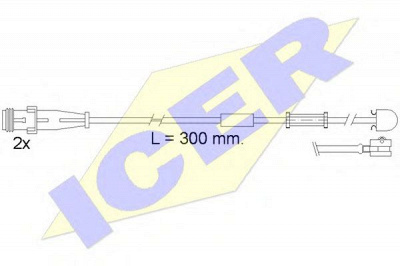 ICER 610504ec -  Сигнализатор, износ тормозных колодок