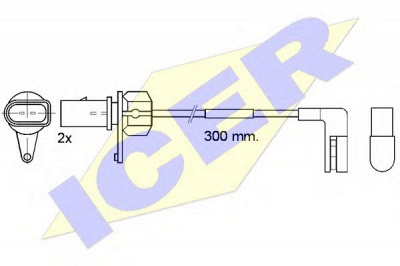 ICER 610507ec -  Сигнализатор, износ тормозных колодок