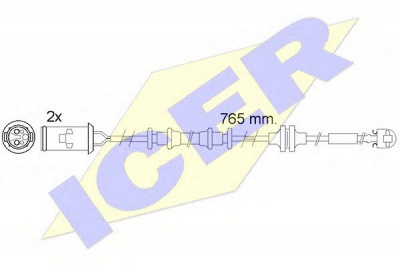 ICER 610535ec -  Сигнализатор, износ тормозных колодок