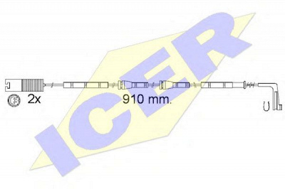 ICER 610540ec -  Сигнализатор, износ тормозных колодок