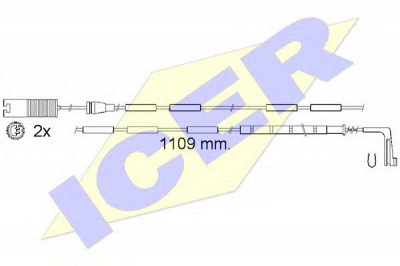 ICER 610542ec -  Сигнализатор, износ тормозных колодок