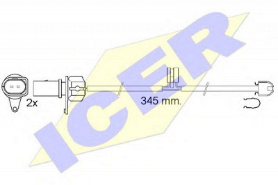 ICER 610544ec -  Сигнализатор, износ тормозных колодок