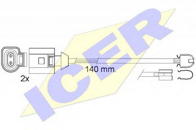 ICER 610547ec -  Сигнализатор, износ тормозных колодок