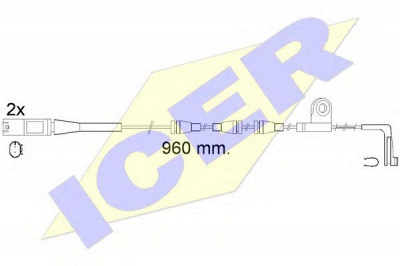 ICER 610553ec -  Сигнализатор, износ тормозных колодок