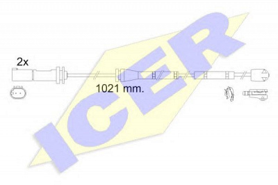 ICER 610554ec -  Сигнализатор, износ тормозных колодок