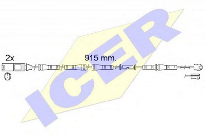 ICER 610557ec -  Сигнализатор, износ тормозных колодок
