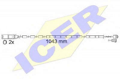 ICER 610560ec -  Сигнализатор, износ тормозных колодок