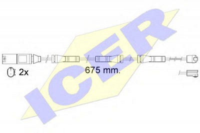 ICER 610561ec -  Сигнализатор, износ тормозных колодок