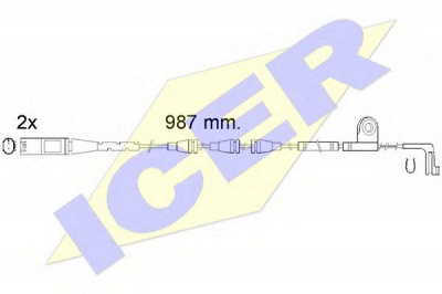 ICER 610571ec -  Сигнализатор, износ тормозных колодок