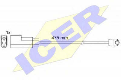 ICER 610576c -  Сигнализатор, износ тормозных колодок