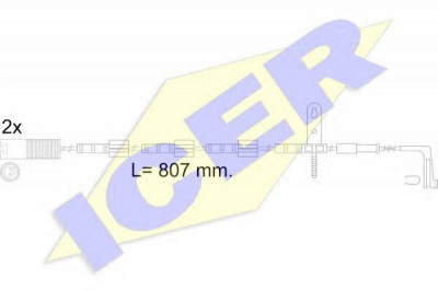 ICER 610584ec -  Сигнализатор, износ тормозных колодок