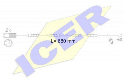 ICER 610606ec -  Сигнализатор, износ тормозных колодок