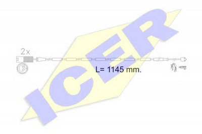 ICER 610607ec -  Сигнализатор, износ тормозных колодок