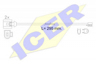 ICER 610610ec -  Сигнализатор, износ тормозных колодок
