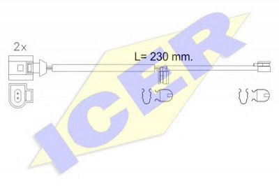 ICER 610611ec -  Сигнализатор, износ тормозных колодок