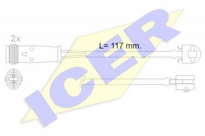 ICER 610612ec -  Сигнализатор, износ тормозных колодок