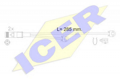 ICER 610614ec -  Сигнализатор, износ тормозных колодок