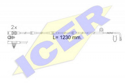ICER 610616ec -  Сигнализатор, износ тормозных колодок