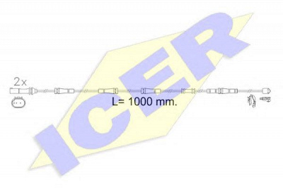 ICER 610617ec -  Сигнализатор, износ тормозных колодок