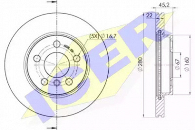 ICER 78bd00392 -  Тормозной диск