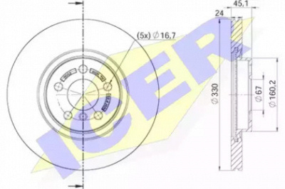 ICER 78bd00432 -  Тормозной диск