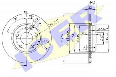 ICER 78bd01112 -  Тормозной диск