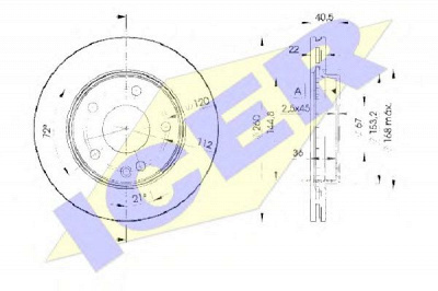 ICER 78bd01132 -  Тормозной диск