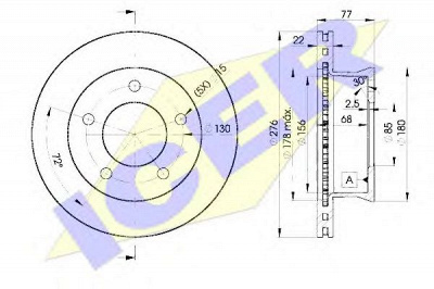 ICER 78bd01811 -  Тормозной диск